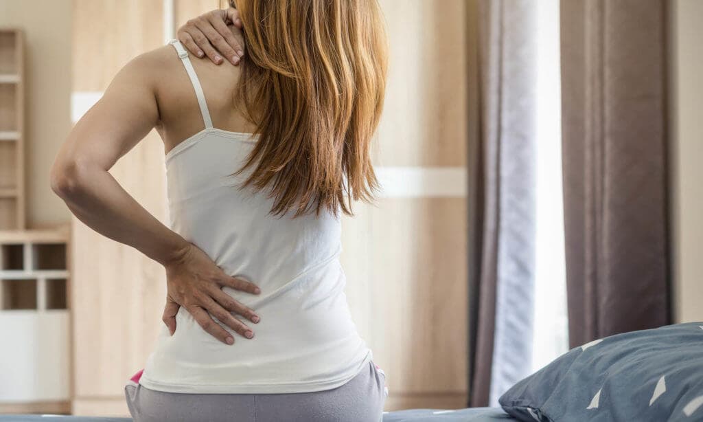 Illustration related to back and muscle pain; acupuncture can help relieve muscle pain